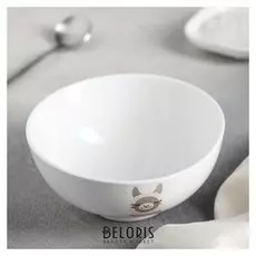 Миска «Лама», 12×5 см, цвет белый