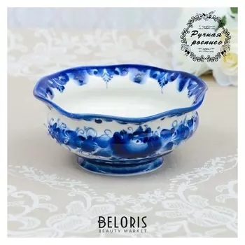 Миска-пельменница, гжель, фарфор, 7х17 см