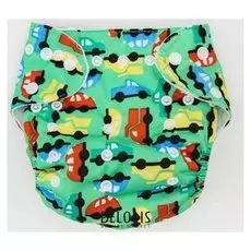 Многоразовый подгузник на клепках Машинки