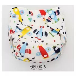 Многоразовый подгузник с вкладышем Самолеты