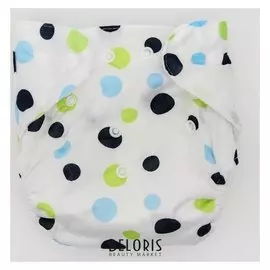 Многоразовый подгузник с вкладышем Шарики