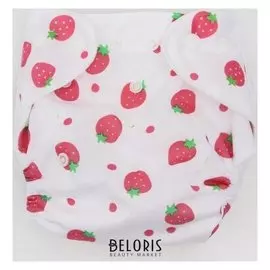 Многоразовый подгузник с вкладышем Ягодки