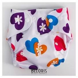 Многоразовый подгузник "Сердечки"