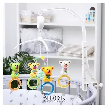 Мобиль музыкальный Мишки на кольце