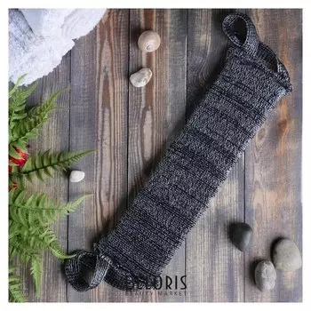 Мочалка банная длинная "Букле", мужская, объемная, 40х11см