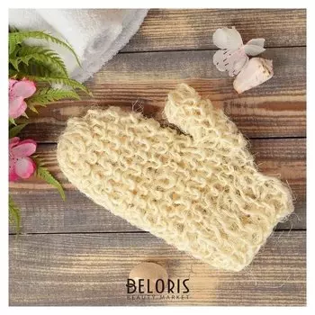 Мочалка банная "Варежка", сизаль