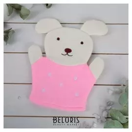 Мочалка-варежка детская «Дружок»