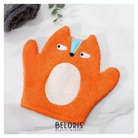 Мочалка варежка детская «Лисёнок»