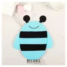 Мочалка варежка детская Пчелка