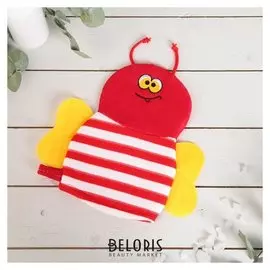 Мочалка варежка детская, Пчелка