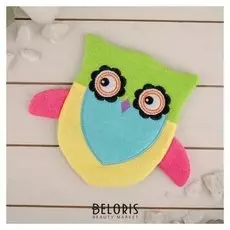 Мочалка-варежка детская «Совушка»