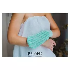 Мочалка-варежка массажная, жёсткая