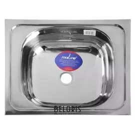 Мойка кухонная Mixline 527962, накладная, толщина 0.4 мм, 50х40х16 см, выпуск 1 1/2"