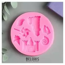 Молд силикон "Песчаные замки" 7 предметов 1х7,2х7,2 см