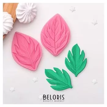 Молд силиконовый 2 части 7×4,5 см "Листва"