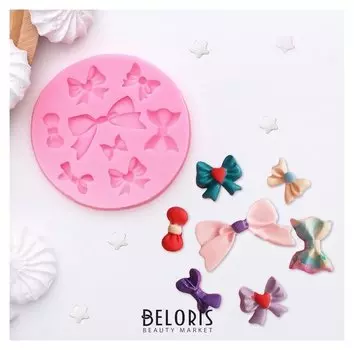 Молд силиконовый 8,5×8,5 см "Бант"