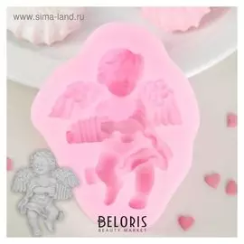 Молд силиконовый «Ангел с гармошкой», 9×7,4 см