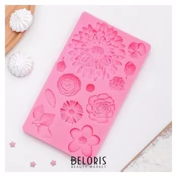 Молд силиконовый «Цветы», 25×10 см, профессиональный