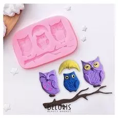 Молд силиконовый «Совы», 10×7 см