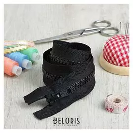 Молния «Трактор», 2 бегунка, №7-8, разъёмная, 90 см, цвет чёрный