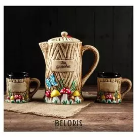 Молочный набор 3 предмета "Пенёк" 2 л, 0,35 л