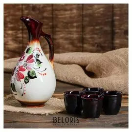 Молочный набор "Мадера" 5 предметов, 0,9 л, 0,1 л