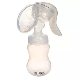 Молокоотсос, набор: бутылочка, соска силиконовая, клапан, накладка