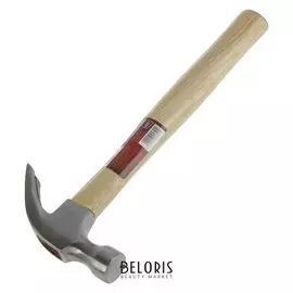 Молоток-гвоздодер Lom, деревянная рукоятка, 470 г