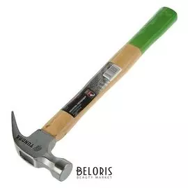 Молоток-гвоздодер Tundra, деревянная рукоятка, 250 г