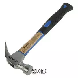 Молоток-гвоздодер Tundra, фиберглассовая 2К рукоятка, 500 г