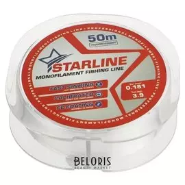 Монофильная леска Starline 50 м (Transparent) D=0,181 мм