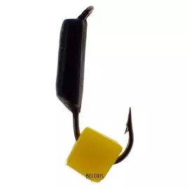 Мормышка «Столбик» 1,5 с «сырным» кубиком, цвет чёрный, 494