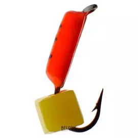 Мормышка «Столбик» 1,5 с «сырным» кубиком, цвет красный, 486