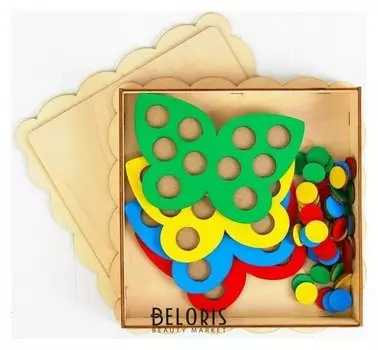 Мозаика Бабочки 4 бабочки, 40 кружков d= 2 см