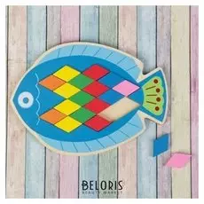 Мозаика-головоломка Рыбка, ромб: 4×2,2 см