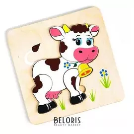 Мозаика «Коровка» 4 детали, 15× 15 × 0.9 см