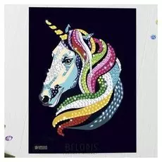 Мозаика стразами «Единорог»