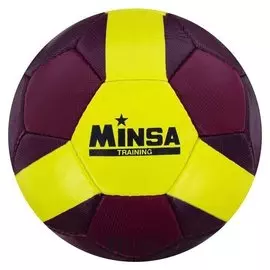 Мяч футзальный Minsa, размер 4, 32 панели, PU, ручная сшивка, бутиловая камера, 400 г