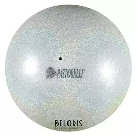 Мяч Pastorelli Glitter High Vision 18 см, цвет серебристый/жёлтый