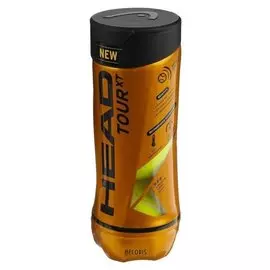 Мяч теннисный Head Tour XT 3B, 3 шт,одобрено Itf, сукно, натуральная резина, цвет жёлтый