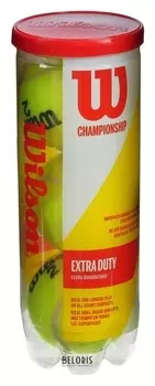 Мяч теннисный Wilson Championship, набор 3 шт., фетр, натуральная резина