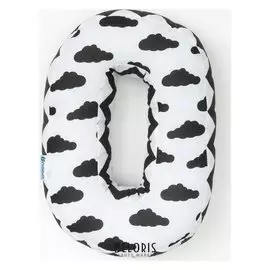 Мягкая буква подушка "О" 35х24 см, белый, 100% хлопок, холлофайбер