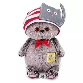 Мягкая игрушка Басик Baby в шапочке с котиком 20 см