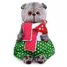 Мягкая игрушка Басик с мухомором 19 см