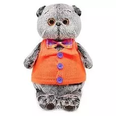 Мягкая игрушка Басик в вязаном жилете, 22 см