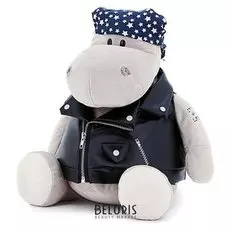 Мягкая игрушка Бегемот Байкер