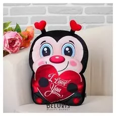 Мягкая игрушка Божья коровка с сердцем