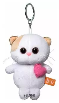 Мягкая игрушка-брелок «Кошечка Ли Ли брелок с розовым сердцем», 12 см