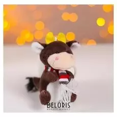 Мягкая игрушка «Бычок в шарфе», на брелоке