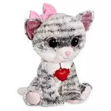 Мягкая игрушка Глазастик Кошечка 24 см